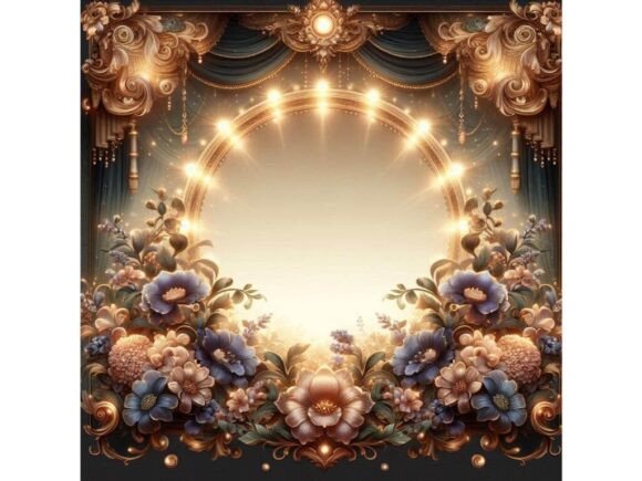 Download A Cinematic Floral Border with Dramatic - Premium Resources